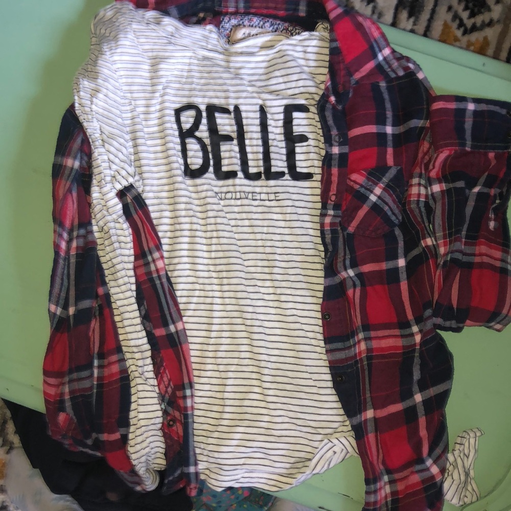 Flannel with long sleeve shirt
